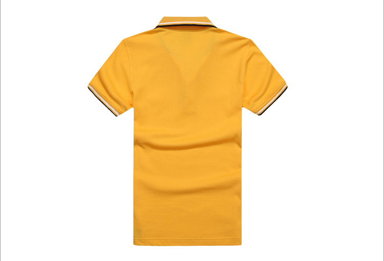 立领工装T恤-淡黄色