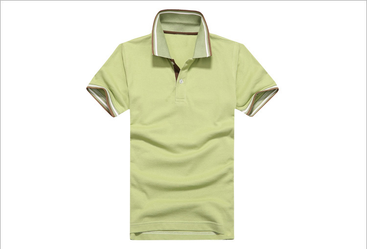 立领工装T恤-浅绿色