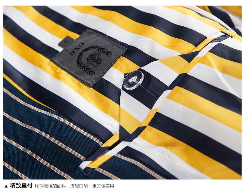 条纹时尚修身西服